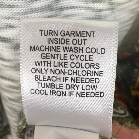 One World Plus Size Kimono Abstract Floral Green Orange Size 1X NWOT - Picture 10 of 10